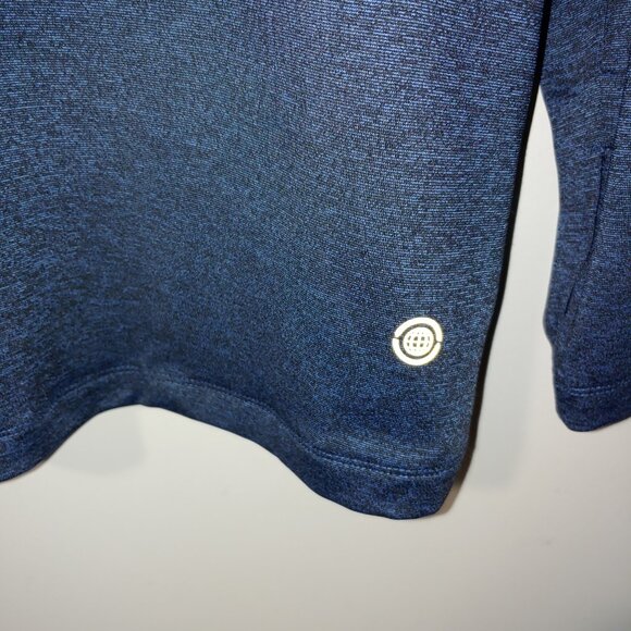 Max Studio Performance Long Sleeves Cowlneck Top Size L Blue - Picture 3 of 9